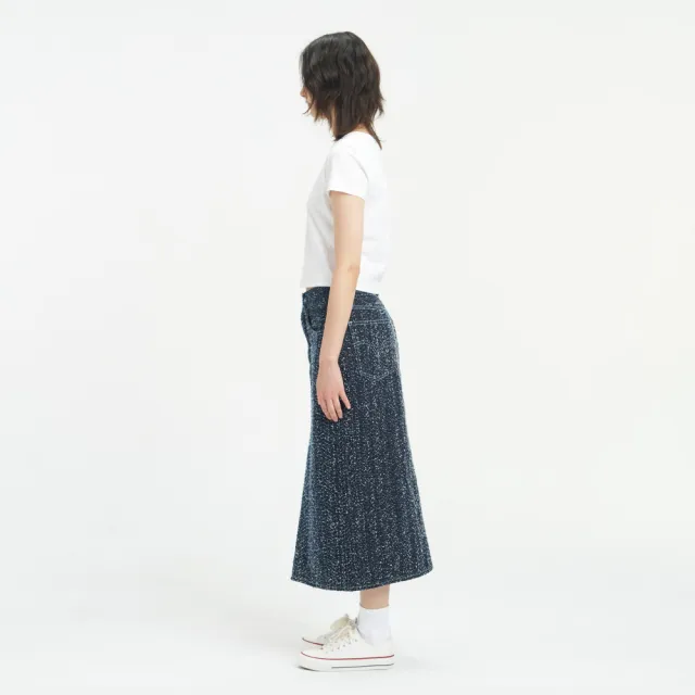 【LEVIS】牛仔裙 丹寧裙 中間開岔 牛仔短裙 熱賣單品 0050P-0000