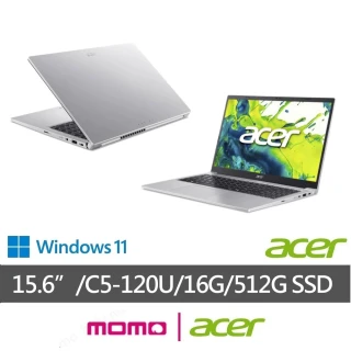 【Acer 宏碁】15.6吋Core 5效能輕薄筆電(Aspire Lite/AL15-52P-53DK/Core 5-120U/16G/512G/W11)