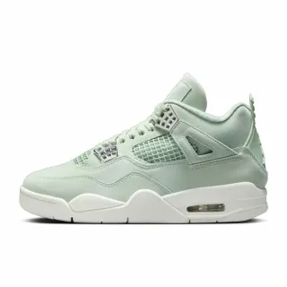 【NIKE 耐吉】WMNS AIR JORDAN 4 RETRO 女鞋 休閒鞋 運動鞋 綠 銀(HV0823003)