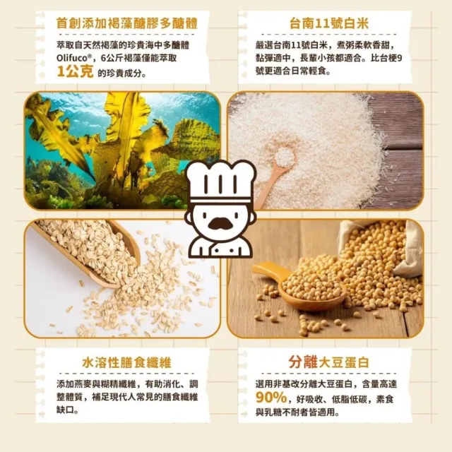 【Hi-Q Fresh】健康鱻食 褐藻高纖蛋白沖泡粥 口味任選 6盒組(450gx10包/盒)
