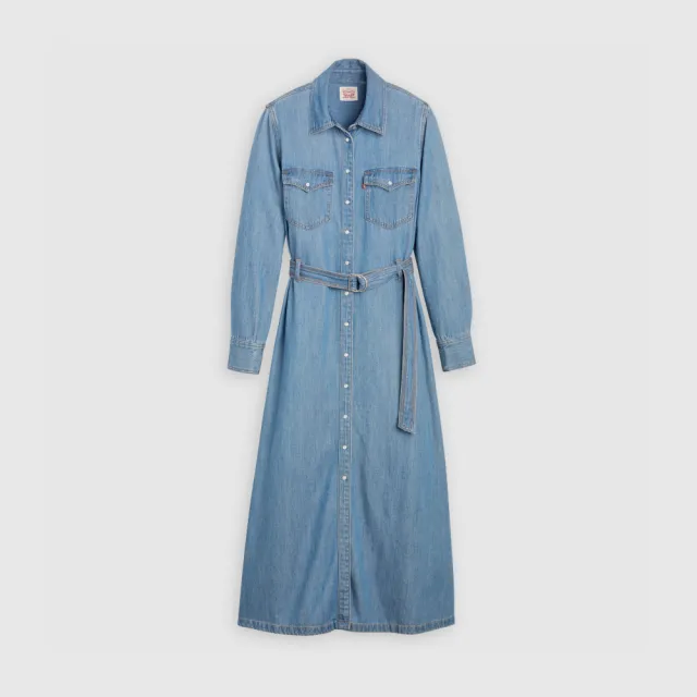 【LEVIS】牛仔洋裝 長版洋裝 春夏 洋裝 女生上衣 熱賣單品 004H3-0000
