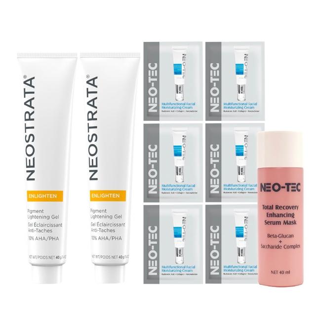 【NeoStrata 妮傲絲翠】果酸美白凝膠40g(二入)(贈 葡聚醣40ml+膠原乳霜2gmX6)