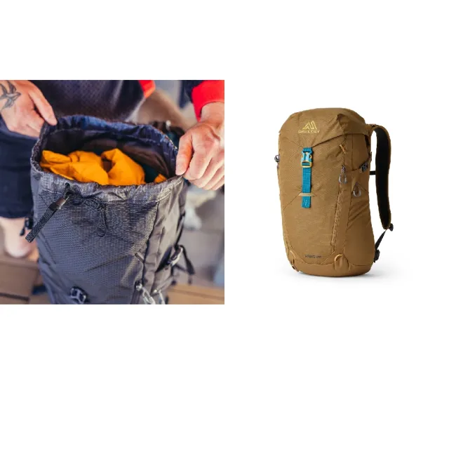 【Gregory】後背包 28L Nano Backpack 摩押褐 筆電包 書包 水瓶側袋(153034A546)
