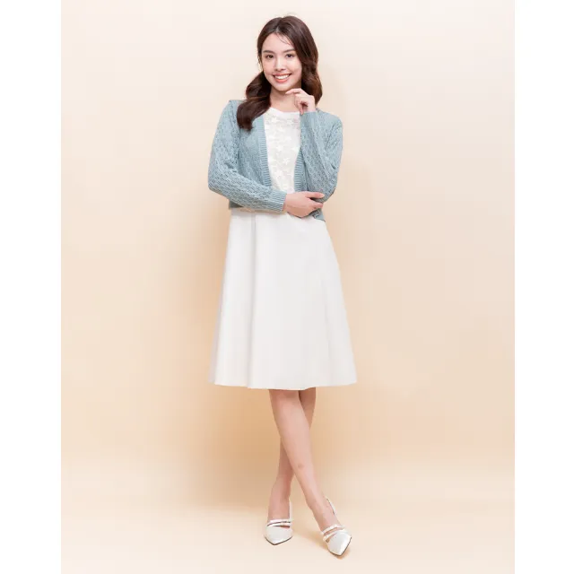 【perng yuh 芃諭名品】柔緻雅恬 蕾絲 仿兩件式 洋裝(2025 AW Collection｜4C秋冬新品上市)