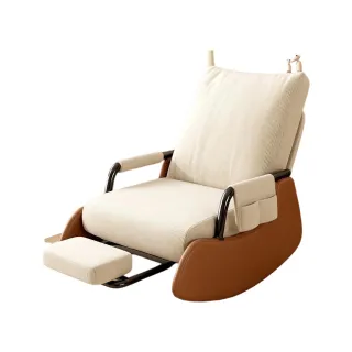 【新川】折疊搖椅實木懶人沙發 成人休閑躺椅家用(陽臺客廳臥室椅 現代簡約 可收納 單人沙發)