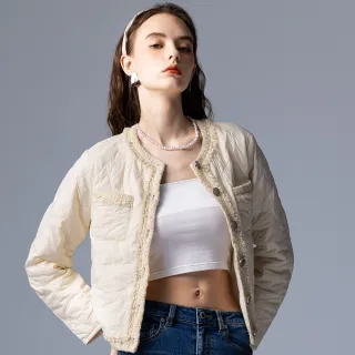 【BLUE WAY】女裝 小香風拼接圓領絎縫 外套-ETBOITE箱子