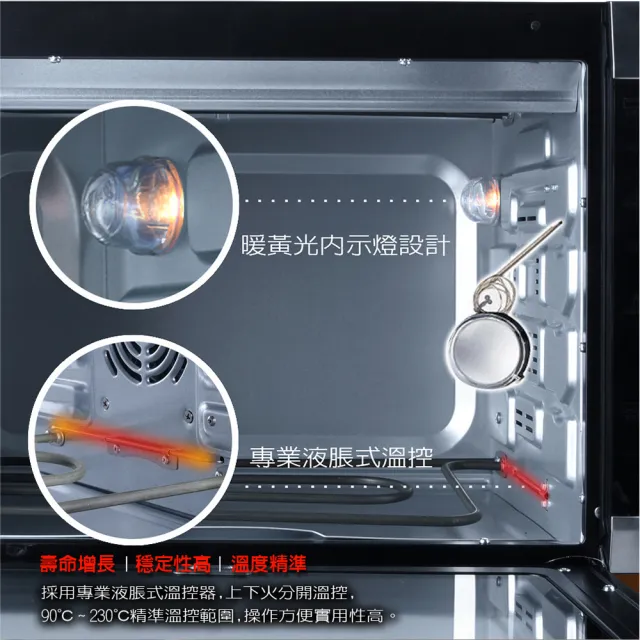 【晶工牌】38L雙溫控旋風電烤箱 贈 不鏽鋼深烤盤(JK-8380)