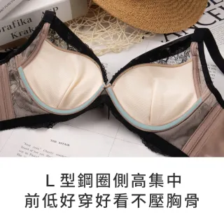 【玉如阿姨】逐夢暮光內衣※0705天藍(A.B.C.D罩 深邃V 聚攏 軟鋼圈 服貼不空杯 台灣製)