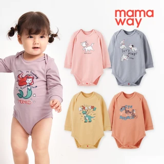 【mamaway 媽媽餵】BABY 迪士尼蓄熱保溫長袖包屁衣 1入 多款任選(寶寶包屁衣、嬰兒連身衣)