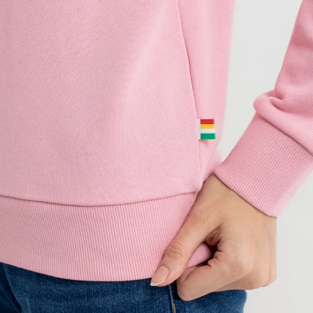 【Arnold Palmer 雨傘】女裝-刺繡小傘LOGO長袖圓領大學T(粉紅色)