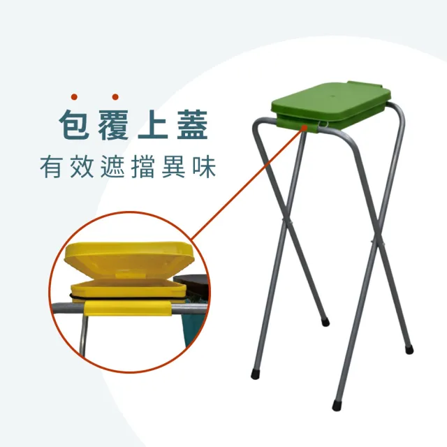 【撥撥的架子】二分類架 戶外垃圾桶 回收箱 分類垃圾桶 折疊式分類回收架 送分類貼紙(折疊式分類回收架)