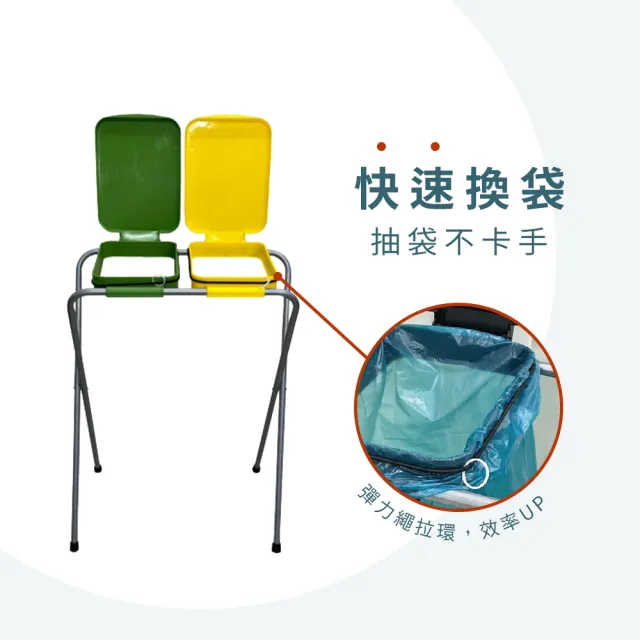 【撥撥的架子】三分類架 垃圾袋支撐架 露營烤肉垃圾分類架 環保垃圾桶 戶外垃圾架(折疊式分類回收架)