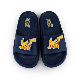 【童鞋城堡】中大童 皮卡丘 輕量防水 拖鞋 寶可夢(PA1976-藍)