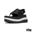 【FitFlop】F-MODE 菱格紋厚底後帶夾腳涼鞋-女(三色)