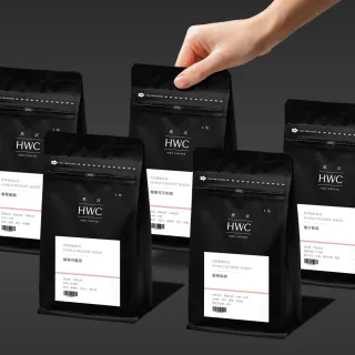 【HWC 黑沃咖啡】世界甜點系列1磅咖啡豆(蜜桃絲絨/葡萄蜜韻/榛果可麗酒/橘子氣泡/煙燻可可布朗)