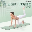 【Tumaz 月熊】6mm 體位線TPE雙色瑜珈墊(贈背帶+收納網袋)