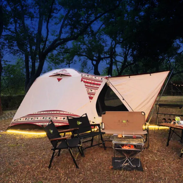 【Outdoorbase】彩繪天空SP 270 4-6人帳篷含地布(耐水壓抗UV帳篷 coleman氣候達人帳篷加強版)
