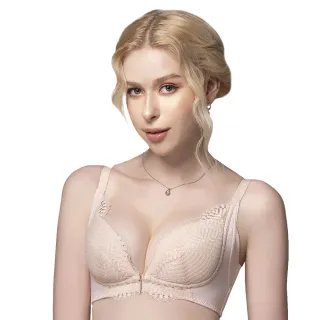 【Swear 思薇爾】S挺美力系列B-D罩無鋼圈前扣背心型蕾絲包覆塑身女內衣(柔膚色)