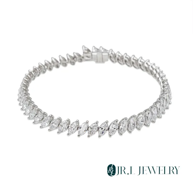 【JR.L金瑞利珠寶】雙12 7克拉 馬眼鑽 鑽石手鍊(培育鑽石 18K)