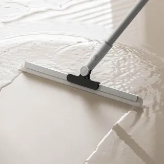 【hoi! 好好生活】懶角落可伸縮旋轉一字型刮水板45cm（贈2矽膠條）