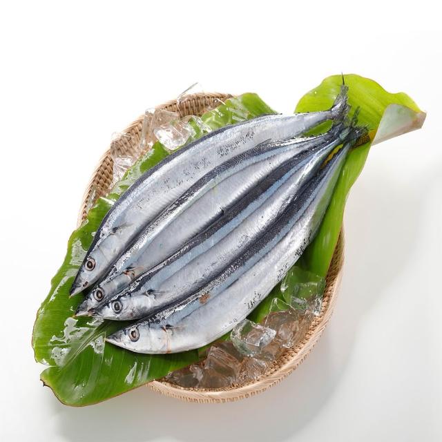 【華得水產】台灣野生巨無霸秋刀魚8包組(480-500g 約3尾/包/巨無霸)