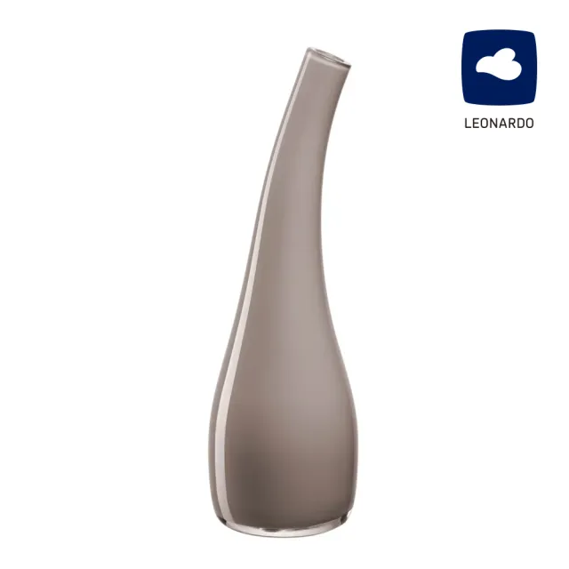 【LEONARDO 里歐】ARCO 灰褐色蛋白石花瓶 25cm(居家擺飾/桌上花瓶/插花/園藝)
