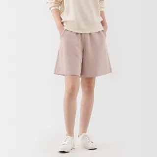 【MUJI 無印良品】女裏毛五分褲(黑色/柔白/淺灰/淺粉)