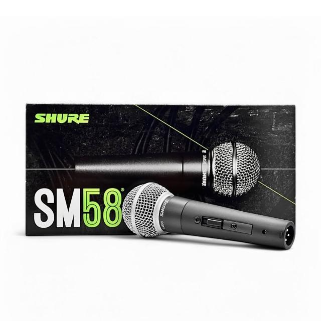 【SHURE】SM58S 動圈式人聲麥克風／聲動細節不凡(麥克風 動圈式 MIC 直播 演唱 街頭藝人 播客)