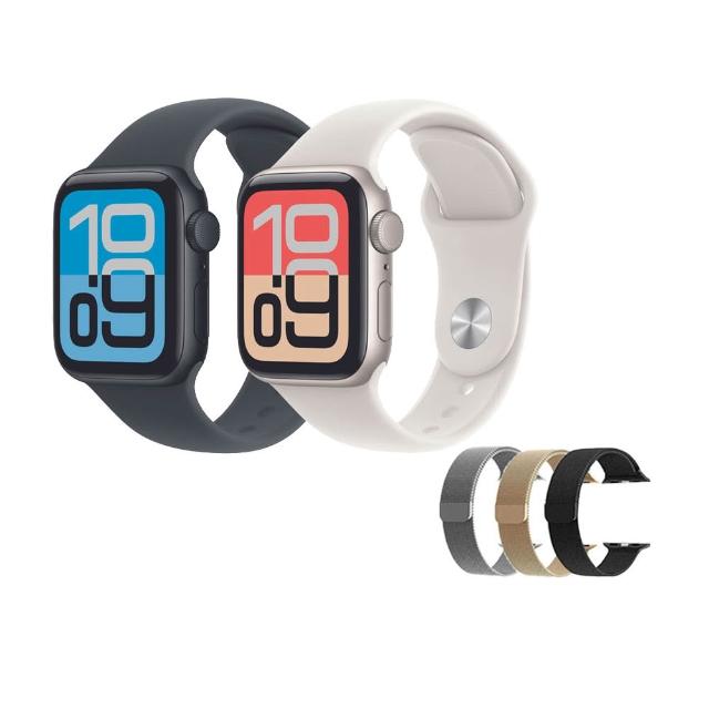 米蘭錶帶組【Apple】Apple Watch SE3 GPS 40mm(鋁金屬錶殼搭配運動型錶帶)