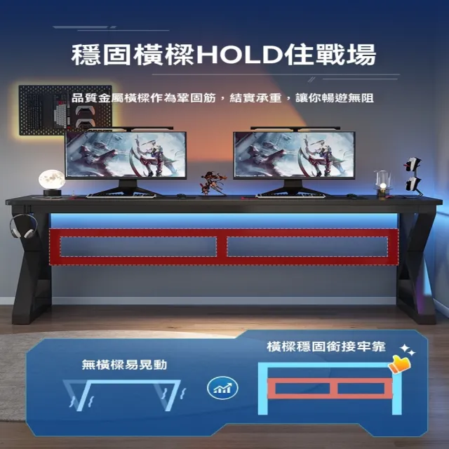 電競桌 書桌 電腦桌-單人款+電競椅140*60cm(遊戲電競桌/辦公桌/兒童書桌/桌子)