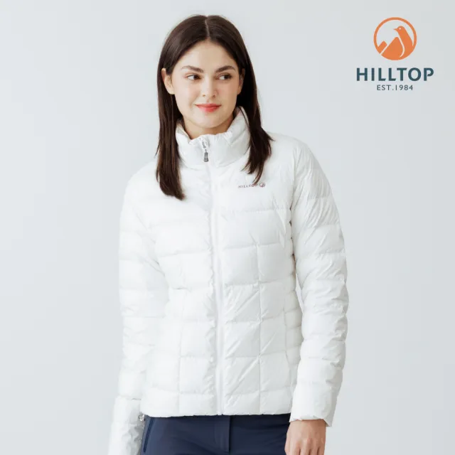 【Hilltop 山頂鳥】超潑水石墨烯蓄熱羽絨短大衣外套 女款 白|PF22XF33ECB0(可銜接GORE-TEX外件)