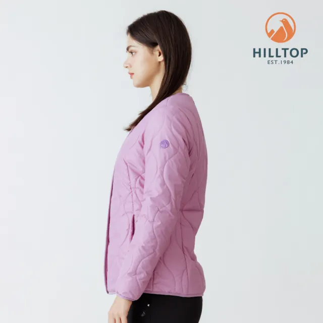 【Hilltop 山頂鳥】THERMOLITE科技保暖棉超潑水鋪棉無領夾克外套 女款 紫｜PH24XFK4ECJ0