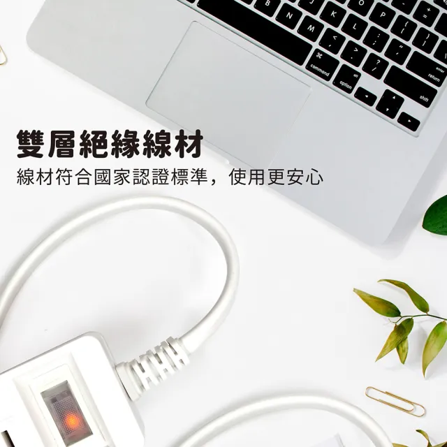 【SNOOPY 史努比】1開3插2埠USB/Type-C 快充延長線 1.2M(附紅屋造型防塵塞)