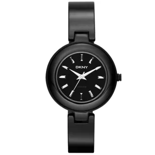 【DKNY】魅力潮流晶鑽陶瓷套錶組-黑(NY8727)