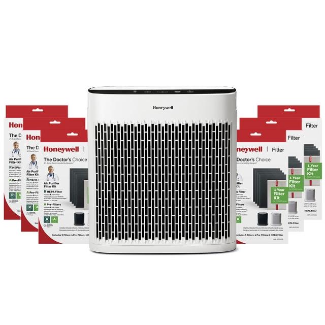 【美國Honeywell】六年份耗材組(內含濾網HRF-ARVP100 x6盒▼再送淨味清淨機HPA-5150WTWV1)