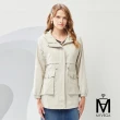 【MYVEGA 麥雪爾】MA棉質小花收腰/斜剪接防風輕量連帽風衣外套-二款任選(連帽外套/風外/保暖外套/女外套)