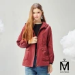 【MYVEGA 麥雪爾】MA棉質小花收腰/斜剪接防風輕量連帽風衣外套-二款任選(連帽外套/風外/保暖外套/女外套)