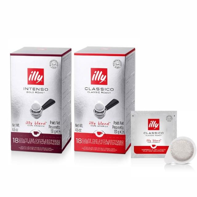 即期品【illy】E.S.E. Pods咖啡易理包(18入/盒 中焙 深焙)