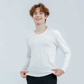 【Hilltop 山頂鳥】ZISOFIT POLYGIENE抗菌吸濕快乾保暖彈性長袖圓領衛生衣 厚款 男款 白｜PH56XM96ECB0