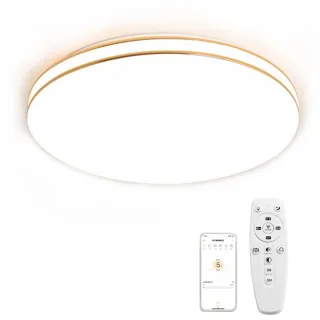 【聚美照明】60CM 8000lm智能高亮護眼款 三色無極調光 無線遙控調光(6-8坪金線吸頂燈/110v超薄簡約臥室燈)