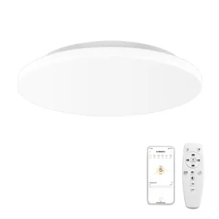 【聚美照明】吸頂燈 1-3坪APP全光譜 超薄4cm防藍光護眼 三色無極調光附遙控(30CM 3000lm 高亮護眼純白款)