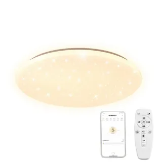 【聚美照明】40CM 3-5坪吸頂燈4200流明 全光譜護眼LED(防藍光護眼燈/三色無極調光附遙控/圓形星空燈)