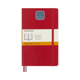 【MOLESKINE】經典加量型軟皮橫線L型筆記本- 紅(筆記本)