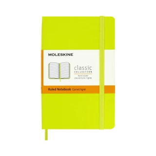【MOLESKINE】經典硬殼橫線口袋型筆記本- 亮綠(筆記本)