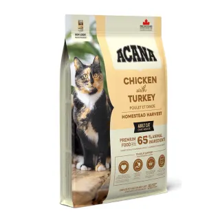 【ACANA】愛肯拿 田園收獲貓貓飼料-4.5kg(放養雞肉&火雞+藍莓)