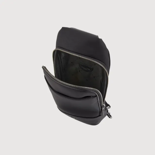 【BRAUN BUFFEL 德國小金牛】湯姆 胸包-黑色(BF542-TW22-BK) 男包送禮推薦