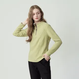 【pierre cardin 皮爾卡登】女款 立領半開襟長袖上衣(三色任選)