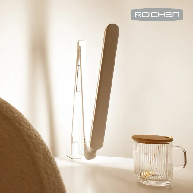 【Roichen】好折燈 LED超廣域雙光源觸控護眼檯燈 氣氛燈