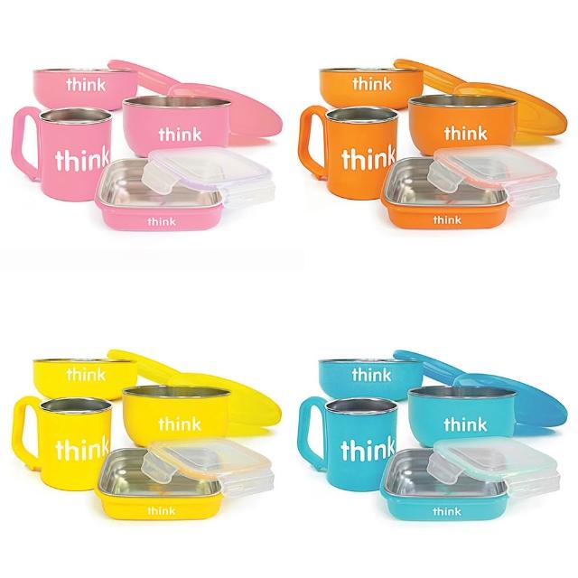 【thinkbaby】雙層隔熱304不鏽鋼兒童環保餐具組