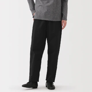 【MUJI 無印良品】女水洗棉舒適錐形褲(黑色/米色/卡其綠)